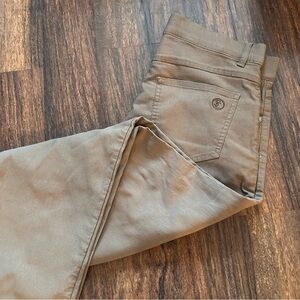 Simon Chang Women’s Tan Khaki Chino Style Trousers with Stretch. Size 4